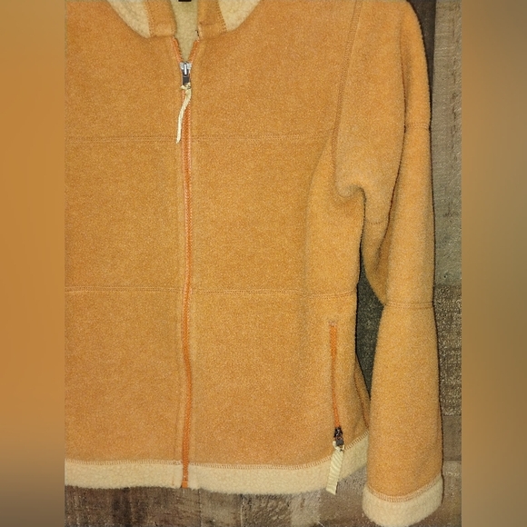 Patagonia Synchilla Burnt Orange Tan Fleece Full Zip-Up Jacket Womens XS - Picture 4 of 8